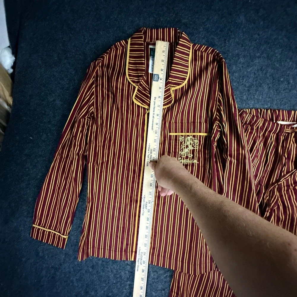 Harry Potter Gryffindor Pajama Set Pottery Barn Teen‎ Small Burgundy Gold Cotton